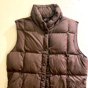 Down vest brown Lands End